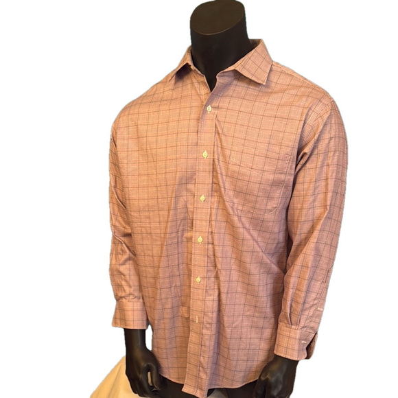 Ralph Lauren Other - Ralph Lauren Pink Dress Shirt with Plaid Pattern EA021